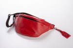 Belt bag  in red leather
