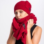Braid beanie in red
