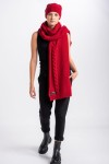 Braid scarf in red