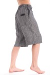 Linen bermuda shorts  grey melange