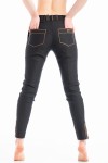 Cigarette trousers  black with multicolured stitching