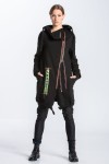 Sweatshirt coat appliquéd