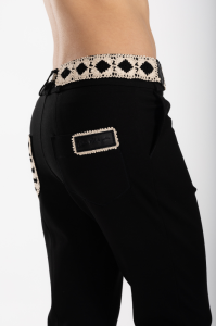 Spodnie czarne cygaretki LUSI LACE 