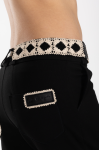 Zapinka z koronką długa czarna LUSI LACE