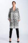 Classic coat with lines over a light background