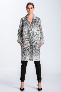Classic coat with lines over a light background