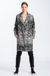 Classic coat with lines over a dark background