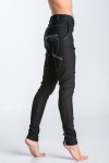 Denim trousers with blue stitching