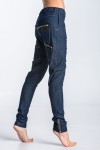 JEANS Z KIESZENIAMI granatowe