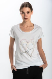 T-SHIRT biały "pokochaj siebie"
