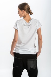 T-SHIRT KLASYCZNY "pokochaj siebie" biały