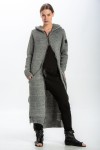 SWETER-PŁASZCZ szary