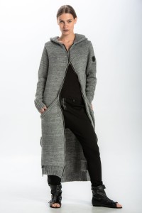 Sweater coat in grey