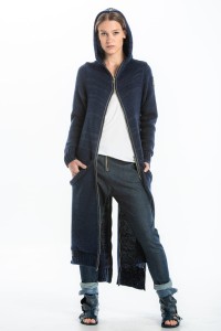 Sweater coat in navy