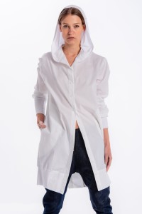 Shirt dress in white