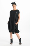 Linen dress black